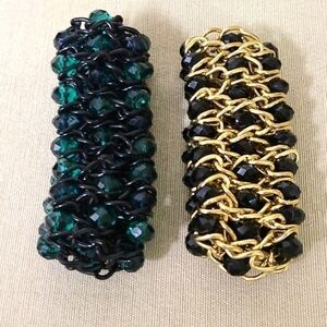 - 2 Metal and Bead Bracelets